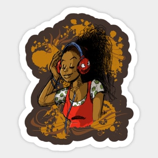 Music girl Sticker